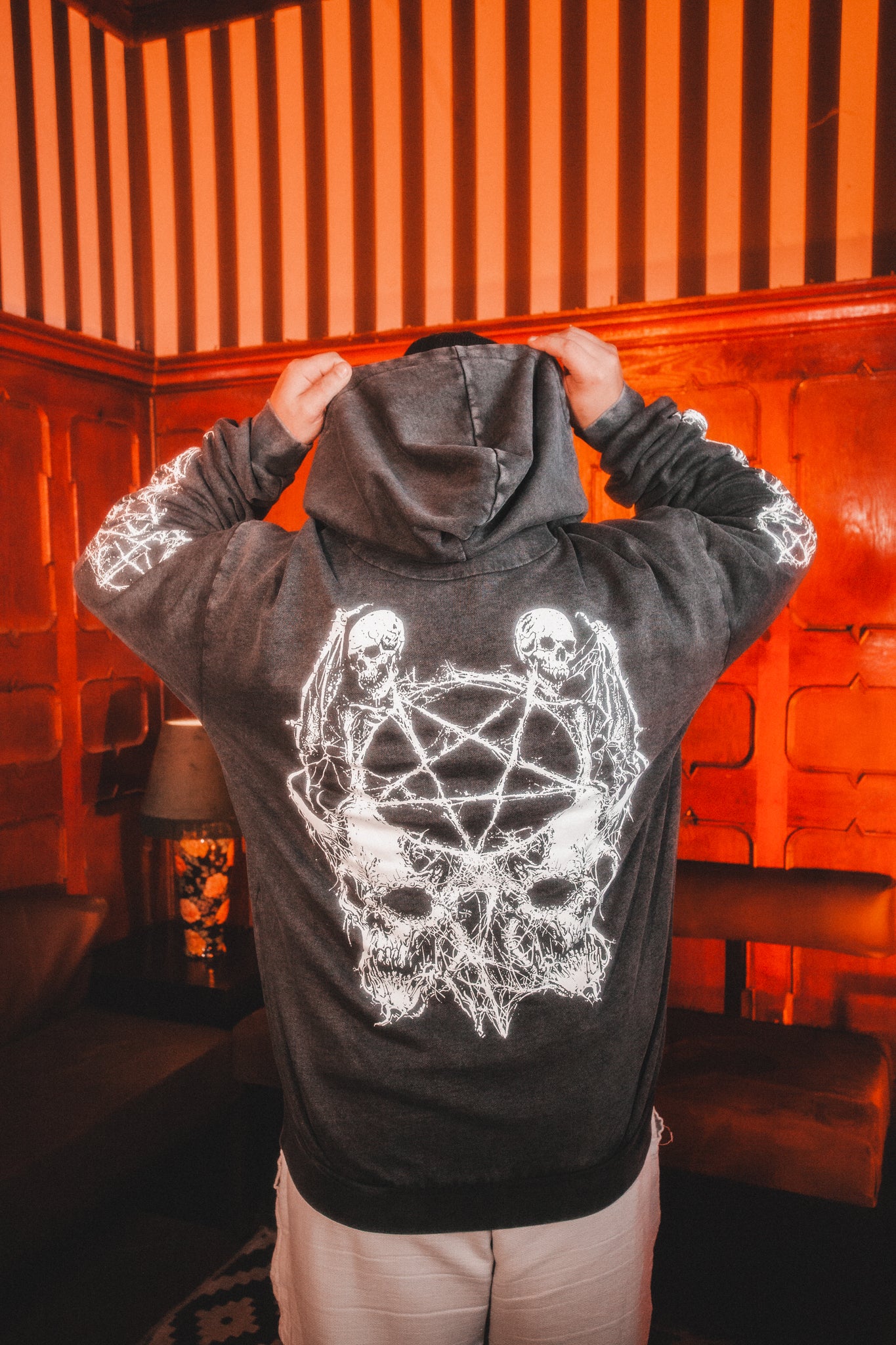 Skull Hoodie Washed Out - PRE-ORDER